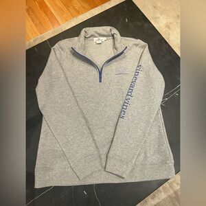 Vineyard Vines Heather Gray and Blue Pullover